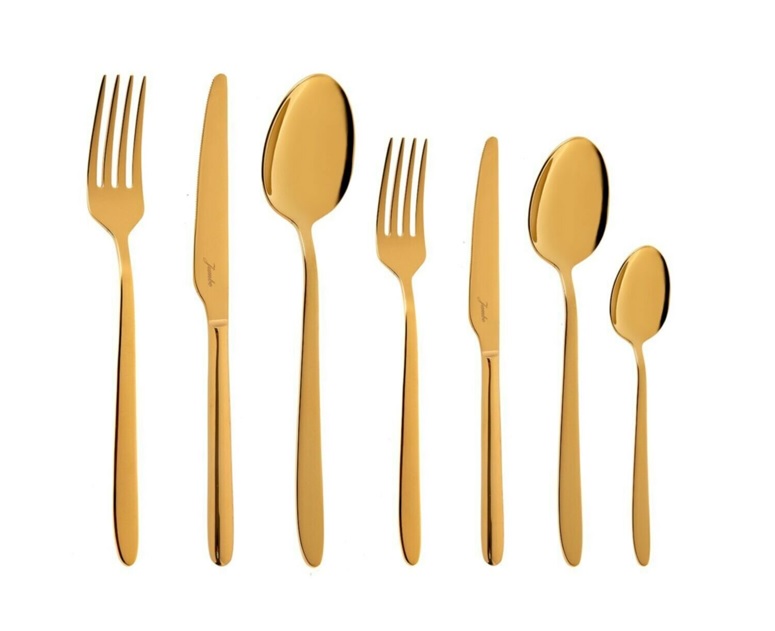Jumbo 9400 Titanium Gold 84 Parça 12 Nəfərlik Çəngəl Qaşıq Bıçaq Dəsti